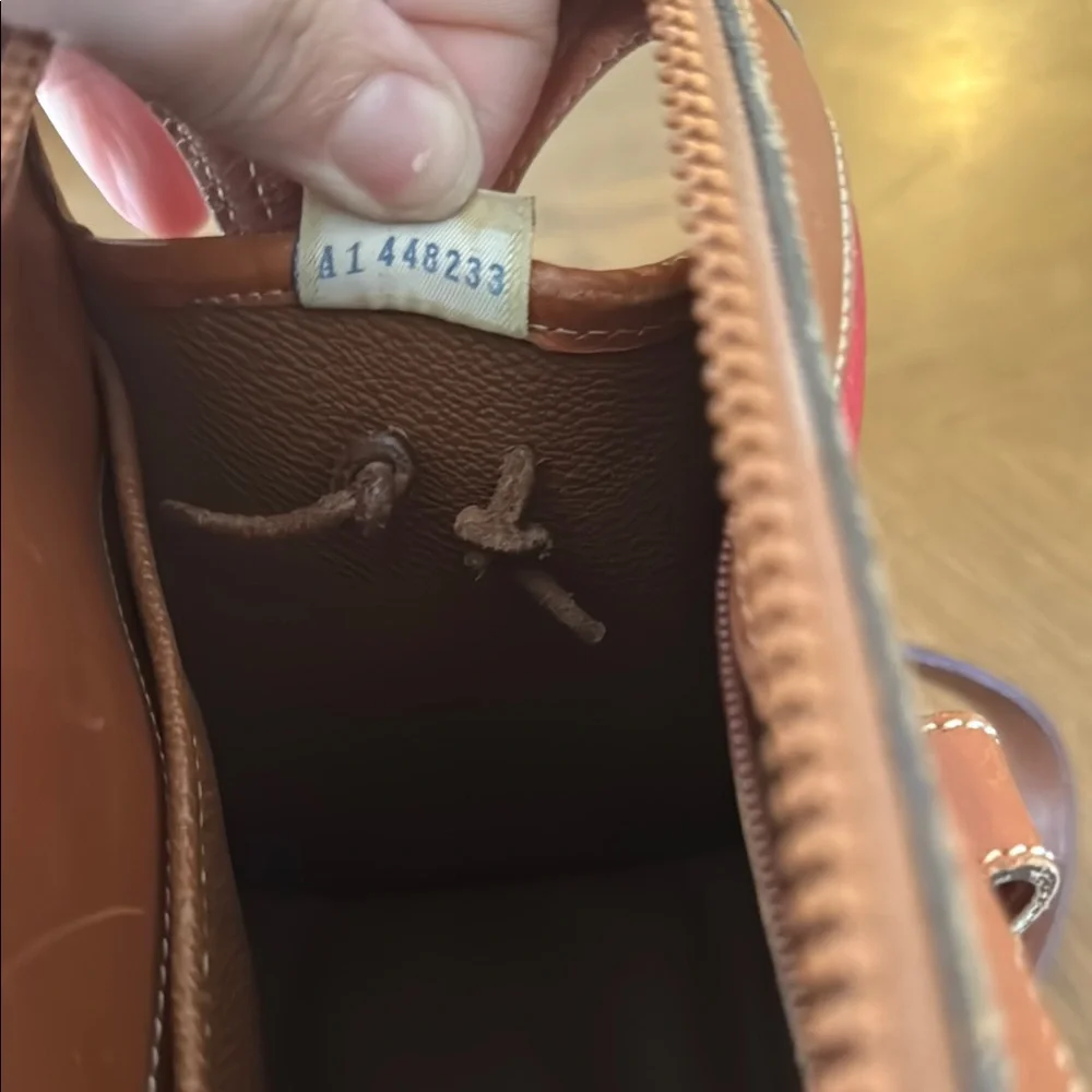 Vintage 90s Dooney & Bourke All Weather Leather Red  Satchel w/ Shoulder Strap - Picture 11 of 16